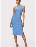 HERVE LEGER Rochie midi cu umarul gol si efect de sculptare a siluetei