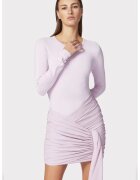 HERVE LEGER Rochie mini cu maneci lungi si detalii drapate - Розово