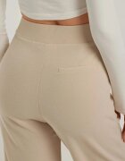 HiCCUP Дамски панталон Palazzo висока талия текстил бежов Beige Natural