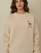 HiCCUP Дамски суитшърт Comfort животински модел бежов памук