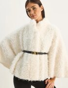 Bianco Lucci Дамско късо палто HiCCUP oversize яка тип сако текстил бяло