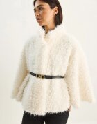 Bianco Lucci Дамско късо палто HiCCUP oversize яка тип сако текстил бяло