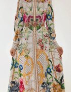 HiCCUP Макси рокля дълъг ръкав щампа текстил