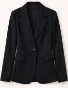 HiCCUP Сако Slim Fit дълго яка на сако черно текстил