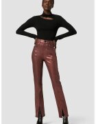 Hudson High Rise Straight Jeans With Metallised Aspect - Червен