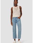 Hudson High Rise Straight Jeans With Unfinished Hem - Син