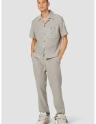Hudson Панталони slim-fit от мек лен - с ластична талия - Сив