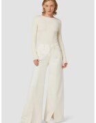 Hudson Wide Jeans With Ankle Slit - Бял