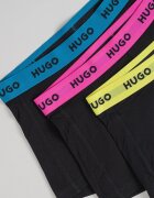HUGO Боксерки с лого - 3 чифта Черен/Сламеножълт