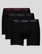 HUGO Боксерки с памук - 3 чифта Червен/Черен/Светлосин