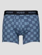 HUGO Боксерки с принт - 3 чифта Черен/Син