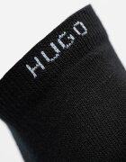 HUGO Чорапи до глезена с памук - 6 чифта Черен