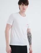 HUGO Домашна памучна тениска - 3 броя Бял/Зелен/Прашен люляк