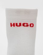 HUGO Къси чорапи - 2 чифта Бял/Аленочервен