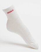 HUGO Къси чорапи - 2 чифта Червен/Мръснобял