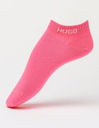 HUGO Къси чорапи с памук - 3 чифта Бял/Розово