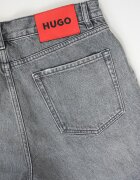 HUGO Къси дънки с лого Светлосив меланж