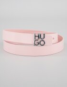 HUGO Кожен колан с тока с игла Пастелнорозов