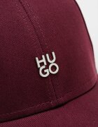 HUGO Памучна шапка Ally с лого Виолетов