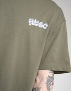 HUGO Памучна тениска Nyrotee с лого Зелени аспержи