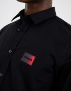 HUGO Риза с дълги ръкави Черен