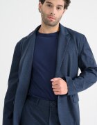 HUGO Сако с джобове с капаче Тъмносин