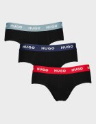 HUGO Слипове с лого - 3 чифта Черен/Антрацитно сиво