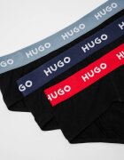 HUGO Слипове с лого - 3 чифта Черен/Антрацитно сиво
