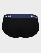 HUGO Слипове с лого - 3 чифта Черен/Антрацитно сиво