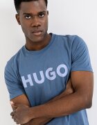 HUGO Стандартна тениска Dulivio с гумирано лого Лавандула
