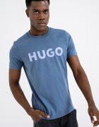HUGO Стандартна тениска Dulivio с гумирано лого Лавандула