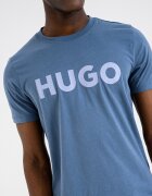 HUGO Стандартна тениска Dulivio с гумирано лого Лавандула