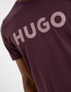 HUGO Стандартна тениска Dulivio с гумирано лого Тъмновиолетов