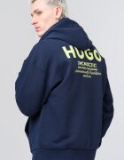 HUGO Свободно худи Nardimez с контрастно лого на гърба Лайм зелено/Тъмносин