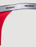HUGO Танга с лого на талията - 5 чифта Червен/Черен