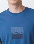 HUGO Тениска Dusplit с лого Тъмносин