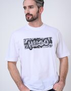 HUGO Тениска Nedirix с лого Бял/Черен