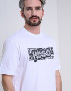 HUGO Тениска Nedirix с лого Бял/Черен