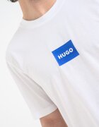 HUGO Тениска с лого Кралско Синьо/Бял