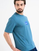 HUGO Тениска с лого Персийско зелено