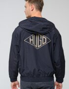 HUGO Яке с цип и джобове Черен