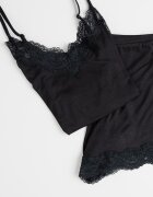 Hunkemoller Къса пижама с дантела Черен