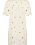 Hunkemoller Памучна нощница Lemon Пастелно жълто