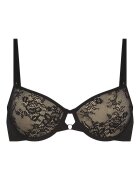 Hunkemoller Подплатен сутиен Lea с дантелен слой Черен
