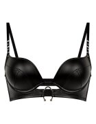 Hunkemoller Сутиен Zelda с повдигащ ефект и метални детайли Черен
