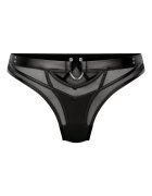 Hunkemoller Танга Zelda с метални детайли Черен