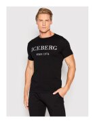 Iceberg Мъжка тениска F014 6301 - Памук - 2XL INTL - Черна