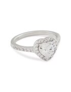 ICED STUFF Дамски пръстен Heart Gem - бял - 14