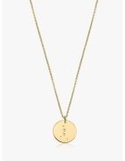 INDIRA 14K позлатено колие с бели сапфири