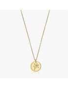 INDIRA Colier din argint Birth Flower Golden - March Daffodil